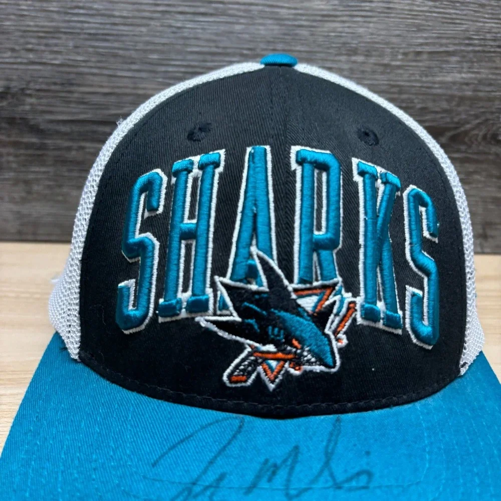 San Jose Sharks Hat Snapback NHL Autographed Paul Martin Old Time Hockey